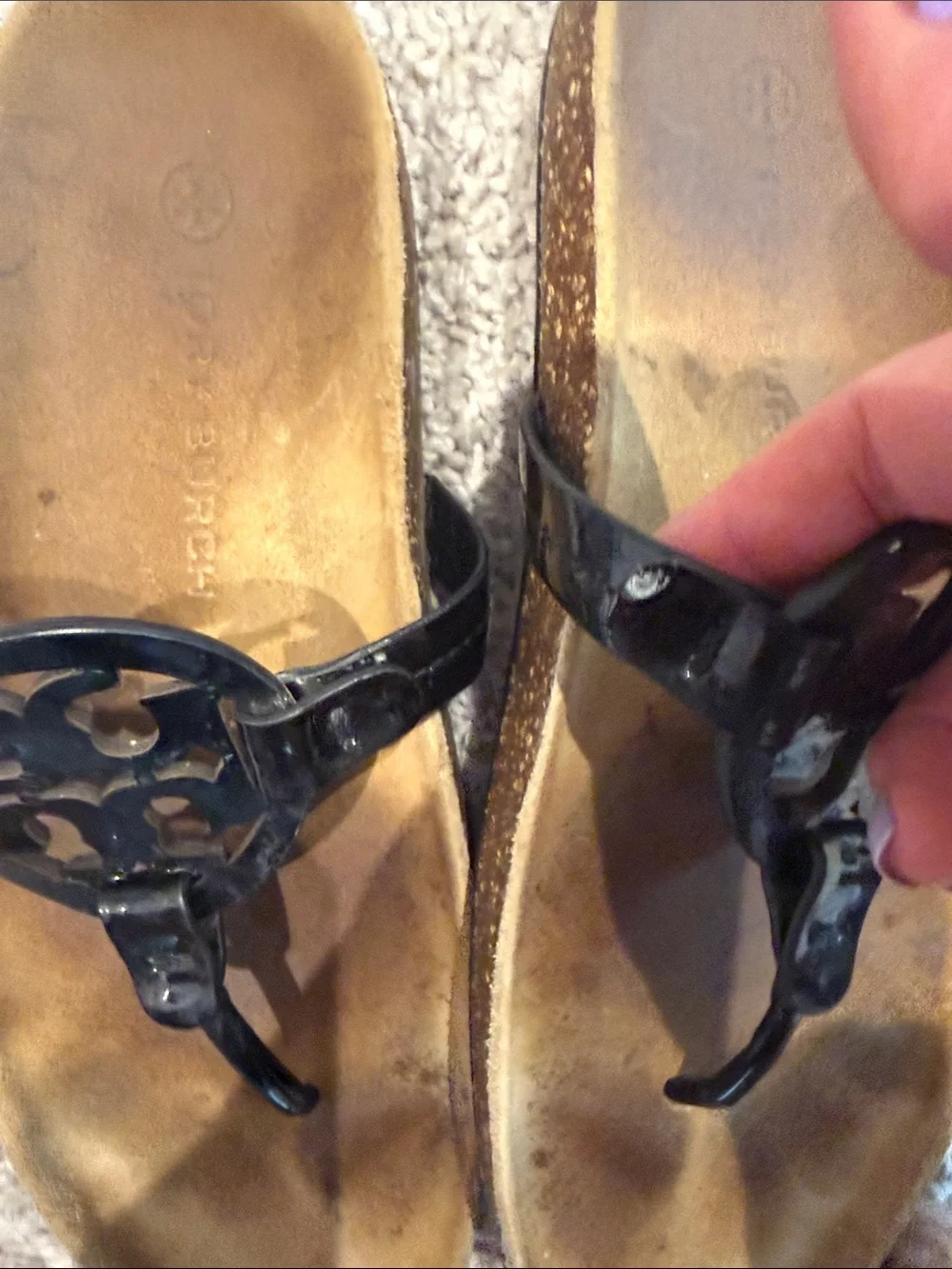 Tory Burch black thong